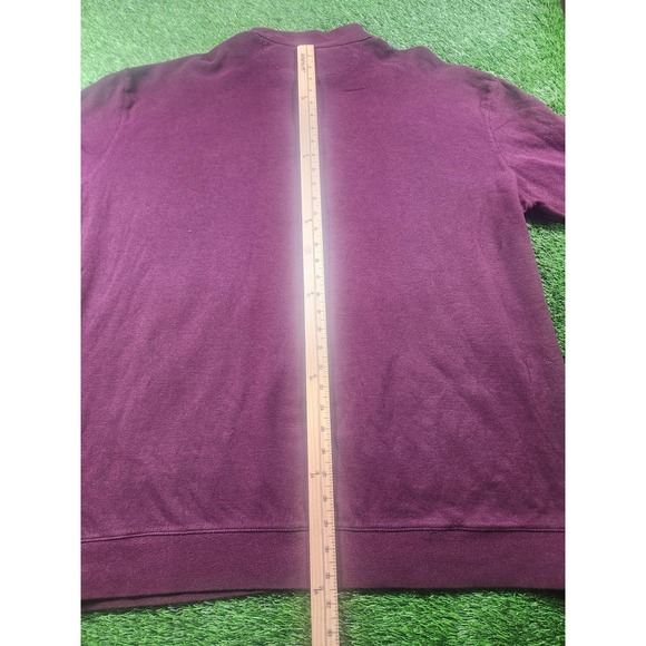 Polo Ralph Lauren Sweater Mens 2XLT Purple Mock Neck 1/4 Zip Pullover Pony Logo - Picture 5 of 7